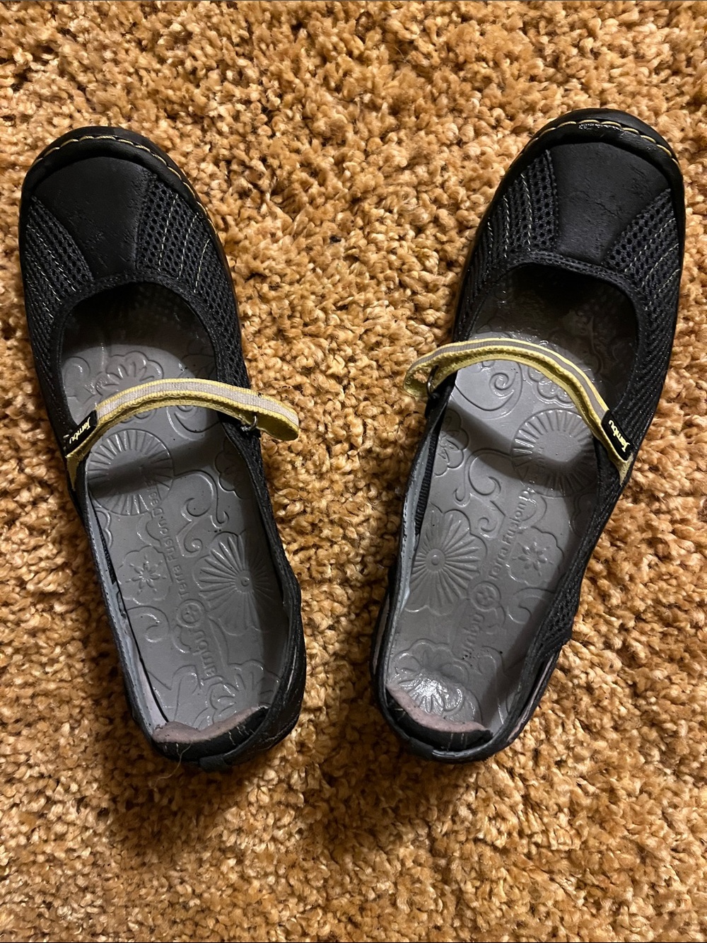 Jambu GRAY  Flats with Yellow Accent Strap